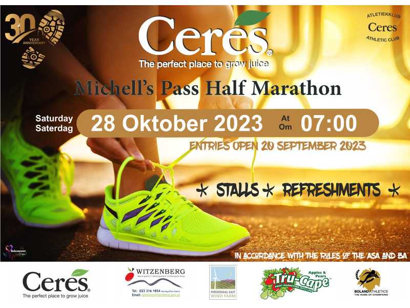 Ceres Michells Pass Half Marathon & 10km