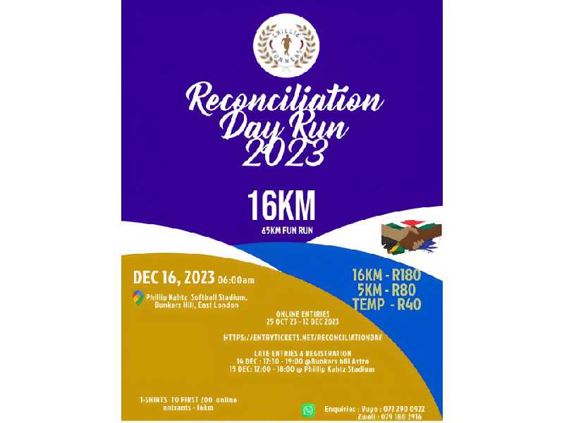 Reconciliation Day Race 16km and 5km Fun Run